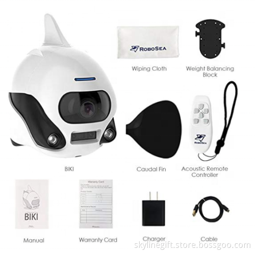 ROBOSEA BIKI Submersible Wireless Remote Control Underwater Drone with 4K HD Camera WIFI Connection Bionic Design Fish Robot Pet